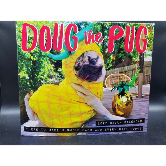 Office | Doug The Pug 222 Box Calendar Usa New In Box Full Color Daily ...